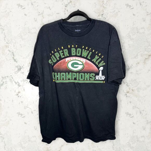 Rebook NFL Green Bay Packers Super Bowl Tee - Picture 1 of 7